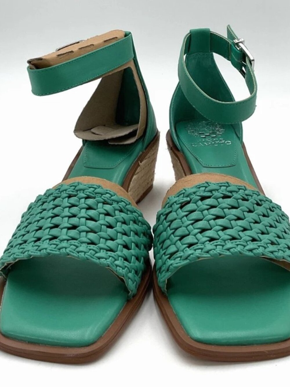 Vince Camuto Bretandi Women's Size 7.5 Ocean Espadrille Wedge Heel Sandals NIB - Picture 2 of 6